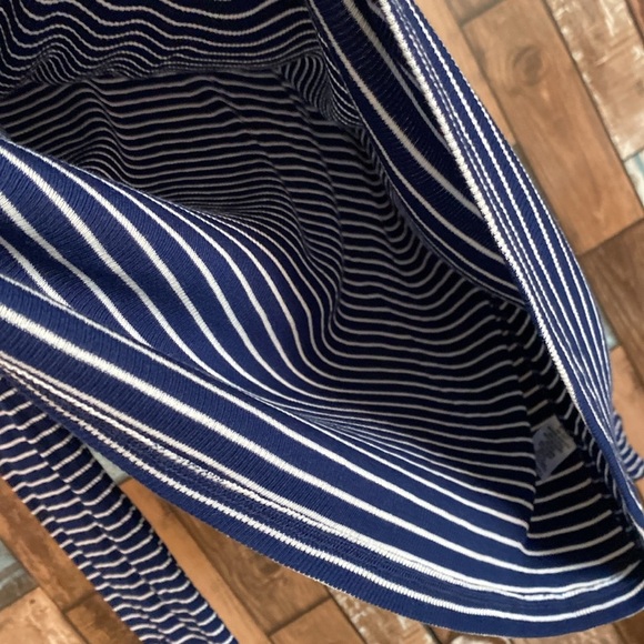 a.n.a. Blue striped turtle neck top - Picture 9 of 14